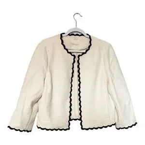 Scallop Cream Edge To Edge Jacket Kate Spade Jackets Coats Kate
